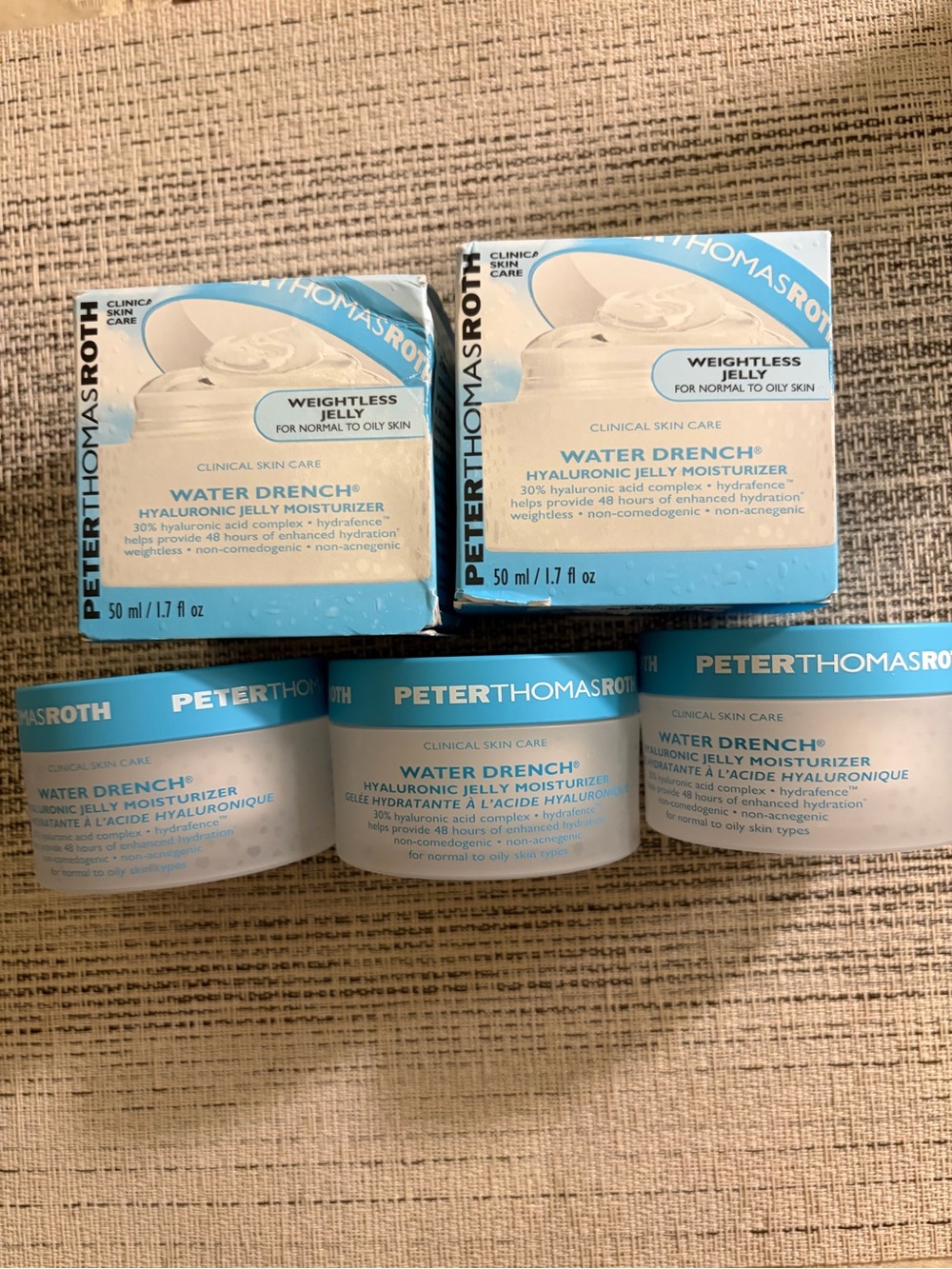 Peter Thomas Roth Water Drench Hyaluronic Jelly Moisturizer lot of 3